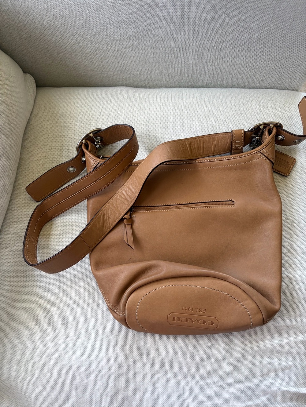 Coach Tan Leather Shoulder Bag